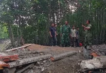 Kodim Pandeglang Usulkan Pembangunan Permanen Jembatan Ambruk di Panimbang