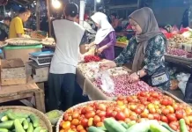 Cabai Rawit Oren di Pasar Badak Tembus Rp80 Ribu