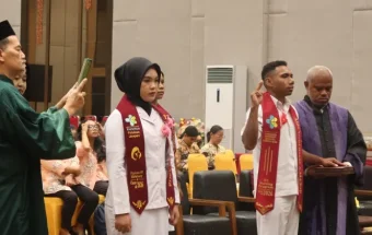 Sebanyak 67 Mahasiswa Kampus Biak, Ikuti Yudisium Poltekkes Kemenkes Jayapura
