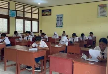 Sejumlah satuan pendidikan Tingkat SMP di Biak Numfor, Melaksanakan Ujian Sekolah