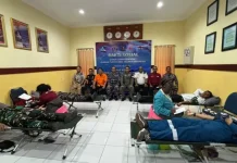 Lanudal Biak dan Wing Udara 3 Gelar Donor Darah Sambut Hut Puspenerbal Ke-70