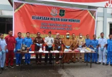 Pemusnahan Barang Bukti, Kejari Biak Libatkan Pelajar, Edukasi Bahaya Kejahatan