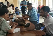 Sebanyak 44 Kantong Darah Terkumpul Sambut HUT ke-40 Vihara Buddha Dharma Biak