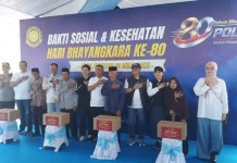 Pengobatan Gratis HUT Bhayangkara 80 bersama Akpol Angkatan 90 di Megamendung