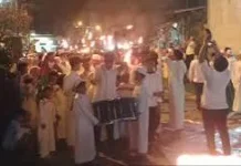 Pawai Obor Kemeriahan Tahun Baru Hijriah 1448 di Puncak Bogor