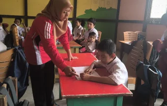 PTM Kelas Inklusi SDN 01 Balai Karangan Kembali Dimulai