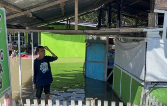 Sejumlah Rumah warga di Jalan KH Adam Zakaria Terendam Banjir