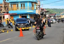Uji Coba Rekayasa Lalulintas di Simpang Meriam menuju Depan Masjid Ilir