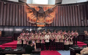 Perkuat Wawasan Kebangsaan, Kontingen Pramuka Provinsi Aceh Kunjungi Gedung DPR