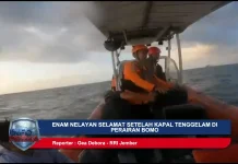 Enam Nelayan Selamat setelah Kapal Tenggelam di Perairan Bomo