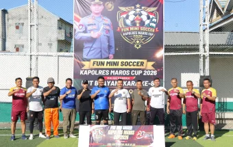 Polres Maros Cup Bangun Sportivitas dan Kolaborasi