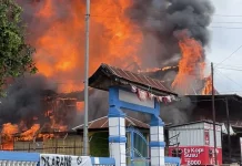 Rumah Semi Toko Ludes Terbakar di Alla Enrekang