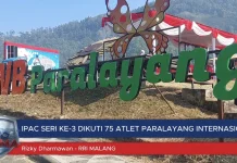 Rekor, IPAC Seri ke-3 Diikuti 75 Atlet Paralayang Internasional