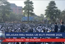Belasan Ribu Maba UB Ikuti PKKMB RAJA BRAWIJAYA 2026