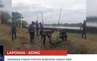 Kodim Malinau Gelar Penanaman Pohon dan Tebar Benih Ikan