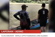Perahu Pengangkut Tenaga Kesehatan Terbalik di Pedalaman Malinau