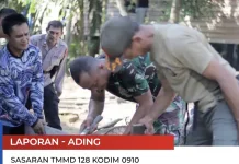 TMMD ke-128 Malinau Sasar 21 Kegiatan di Desa Luso