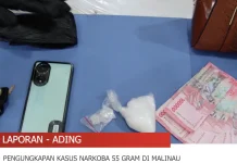 Kurir Sabu Dibekuk di Jalan Hauling Malinau, Polisi Sita 55,23 Gram
