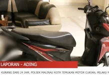 Sepeda Motor Curian Berhasil Ditemukan, Polisi Masih Buru Pelaku