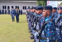 LANUDSRI GELAR UPACARA PERINGATI HUT TNI AU