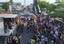 Ribuan Peserta Meriahkan Fun Bike HUT ke-68 Kodam XIII/Merdeka di Tondano