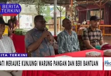 Bupati Merauke Kunjungi Warung Pangan dan Beri Bantuan