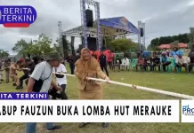 Wabup Fauzun Buka Lomba HUT Merauke