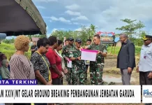 Kodam XXIV/MT Gelar Ground Breaking Pembangunan Jembatan Garuda
