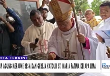 Uskup Agung Merauke Resmikan Gereja Katolik St. Maria Fatima Kelapa Lima