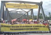 Masyarakat Beutong Ateuh Gelar Aksi Tolak Tambang