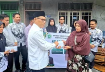 Penyaluran Donasi Kemenag, PGRI dan Seniman untuk Guru Korban Kebakaran