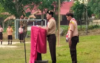 Anggota DPRD Nunukan Pimpin HUT Pramuka ke-65. Gabungan SMP & SMA Katolik