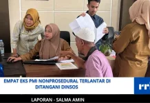 Empat Eks PMI Nonprosedural Terlantar di Ditangani Dinsos