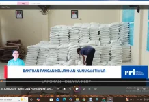 Kelurahan Nunukan Timur Memfasilitasi Bantuan Pangan Beras dan Minyak Goreng