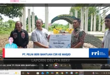 PT.PELNI Cabang Nunukan Beri Bantuan Bahan Material untuk Pembangunan Masjid