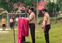 Anggota DPRD Nunukan Pimpin HUT Pramuka ke-65. Gabungan SMP & SMA Katolik