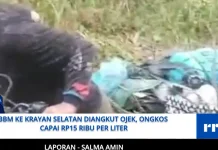 BBM ke Krayan Selatan Diangkut Ojek, Ongkos Capai Rp15 Ribu Per Liter