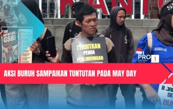 Aksi Buruh Sampaikan Tuntutan pada May Day
