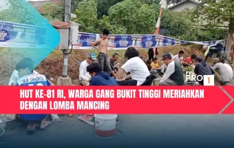 HUT Ke-81 RI, Warga Gang Bukit Tinggi Meriahkan Dengan Lomba Mancing