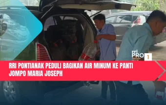 RRI Pontianak Peduli Bagikan Air Minum ke Panti Jompo Maria Joseph