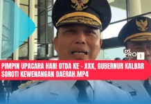 Pimpin Upacara Hari OTDA ke – XXX, Gubernur Kalbar Soroti Kewenangan Daerah