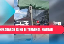 Kebakaran Ruko di Terminal Siantan