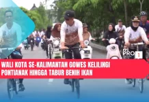 Wali Kota se-Kalimantan Gowes Kelilingi Pontianak hingga Tabur Benih Ikan
