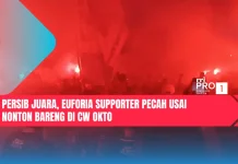 Persib Juara, Euforia Supporter Pecah usai Nonton Bareng di CW Okto