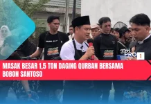 Masak Besar 1,5 Ton Daging Qurban Bersama Bobon Santoso