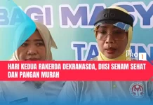 Hari Kedua Rakerda Dekranasda, Diisi Senam Sehat dan Pangan Murah