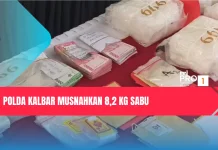 Polda Kalbar Musnahkan 8,2 kg Sabu
