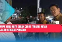PUPR Kubu Raya Gerak Cepat Tangani Retak Jalan Serdam–Punggur