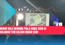 Nobar Bola Gembira Piala Dunia 2026 di Halaman TVRI Kalbar Makin Seru