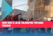 Enam Ruko di Jalan Tanjungpura Pontianak Terbakar